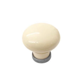 GAŁKA Meblowa Ceramiczna 30 mm MARCO Rączka Uchwyt Stare Srebro + Kremowy