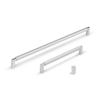 UCHWYT Meblowy 328x12 TRAMA Relingowy Radełkowany Rączka CHROM L-320 mm
