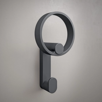 WIESZAK Ścienny Haczyk na Ubrania 171x90 TIBERIO Ruchomy Regulowany CZARNY