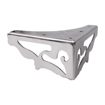 NÓŻKA Meblowa 80 mm Metalowa AŻUROWA Ozdobna Szafki Sofy Mebli CHROM Połysk