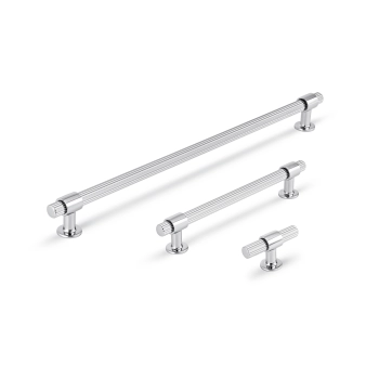 UCHWYT Meblowy 360x12 Rączka Szafki Ritmo Art Deco Ryflowany CHROM L-320