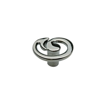 GAŁKA Meblowa 30 mm CAPRICIO Designerski Rączka Uchwyt Czarny Nikiel Połysk