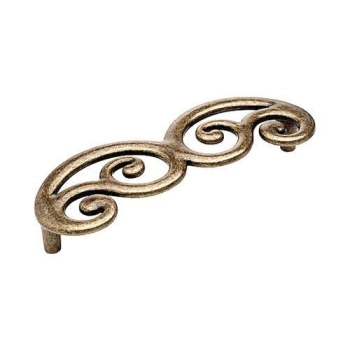 UCHWYT Meblowy ARABESQUE 142x50 Retro Klasyczny Rączka Stary Mosiądz L-128