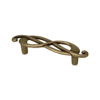UCHWYT Meblowy SAVOY 184x44 mm Dekoracyjny Stary Mosiądz L-96 mm PRAWY