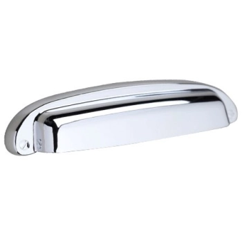 UCHWYT Meblowy MUSZELKA Szeroka GRANDE 162x37 Rączka CHROM Połysk L-96 mm
