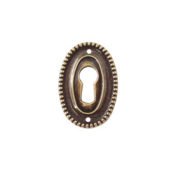 SZYLD Meblowy 25x32 na Klucz do Zamków Meblowych Antyk Retro Stare Złoto