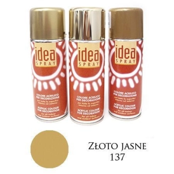 FARBA METALICZNA IDEA SPRAY ZŁOTO JASNE 200ML – MA01082