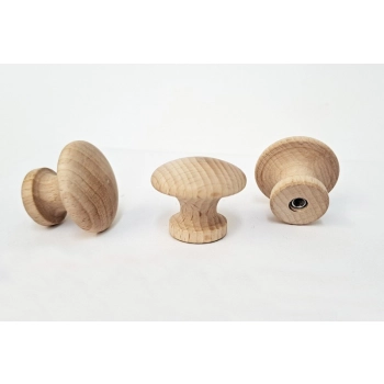 GAŁKA Meblowa fi 32 mm DREWNIANA Rączka MUFA M4 Uchwyt Szafki DREWNO BUK