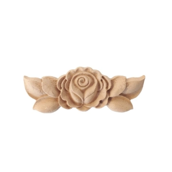 DEKOR 86x34 mm Ornament Ozdobny Rośliny KWIAT RÓŻY z Pyłu Drzewnego DIY