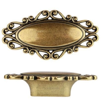 GAŁKA Meblowa 99x52 Owal ZAR Rączka Szafek Retro Vintage Antyk Stare Złoto