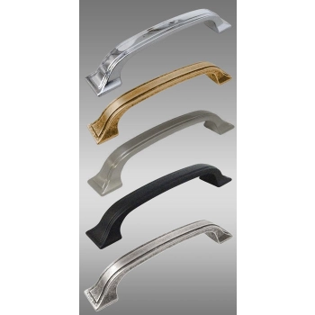 UCHWYT Meblowy 161x26 mm LUGANO Rączka Szafki Klasyczna STARE SREBRO L-128