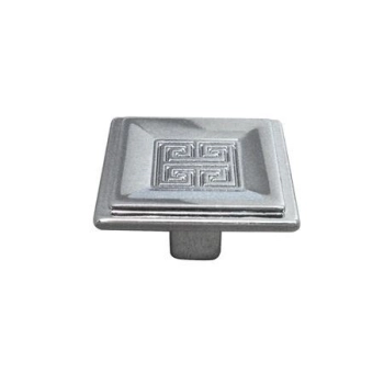 GAŁKA Meblowa 35x35 mm INSICA Retro Labirynt Klasyczna Antyk CHROM Połysk