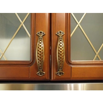 UCHWYT Meblowy ANTARES 138x28 Rączka Dekoracyjny Stare Złoto L-96 mm