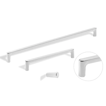 GAŁKA Meblowa 30x12 Ryflowana AQUA Nowoczesna Uchwyt Reling CHROM Połysk