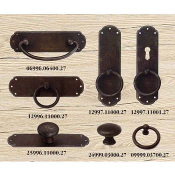 UCHWYT Meblowy FORGIA z kołatką 30x110 mm Stare Żelazo Styl Rustykalny