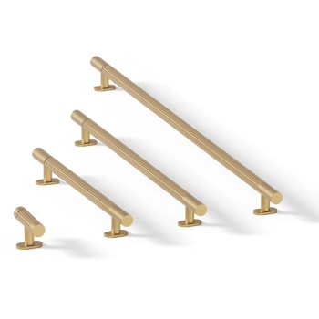 UCHWYT Meblowy 250x14 Relingowy Fluted Ryflowany ZŁOTY Szczotkowany L-192