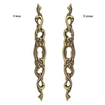 SZYLD Meblowy 20x148 na Klucz do Zamków Meblowych Retro MOSIĄDZ Stare Złoto