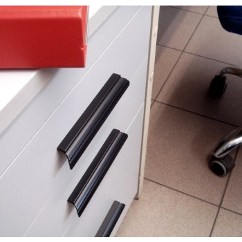 UCHWYT Meblowy STEP 152x20 Retro Klasyczny Rączka Czarny MAT L-128 mm