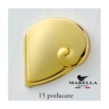 UCHWYT Meblowy DAPHNE 108x36 Retro Rączka ZŁOTY L-32 mm LIŚĆ LEWY