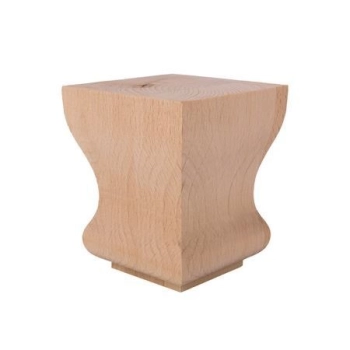 NÓŻKA Meblowa 96 mm Drewniana Kwadrat do Szafki Sofy Mebli Noga Drewno BUK