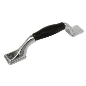 UCHWYT Meblowy NORA CERAMICZNY 142x21 Retro Klasyczny CHROM Czarny L-96 mm