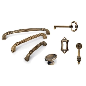 UCHWYT Meblowy RIGADIN 110x24 Retro Vintage Klasyczny Stary MOSIĄDZ L-96 mm