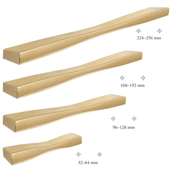 UCHWYT Meblowy LINEA 268x10 Retro Klasyczny Rączka ZŁOTY Połysk L-224 L-256