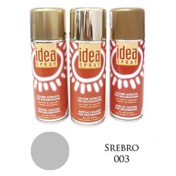 FARBA METALICZNA IDEA SPRAY SREBRO 200ML – MA01081