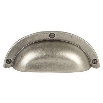 UCHWYT Meblowy MUSZELKA Duża 95x38 Rączka Stara STAL L-64 mm
