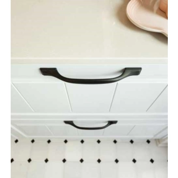 UCHWYT Meblowy FANGIO 211x25 Retro Vintage Klasyczny CZARNY MAT L-160 mm