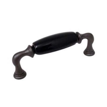 UCHWYT Meblowy DECORA Ceramiczny 112x22 Retro Grafit Czarny L-96