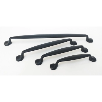 UCHWYT Meblowy 195x20 BEA Rączka Szafek Retro Vintage CZARNY MAT L-160 mm