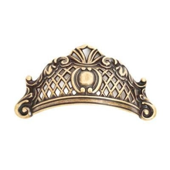 UCHWYT Meblowy ANTARES 97x52 Muszelka Klasyczny Retro Stare Złoto L-64 mm