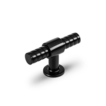 UCHWYT Meblowy 60x36 mm T-BAR Rączka Gałka Fiero Art Deco Glamour CZARNA