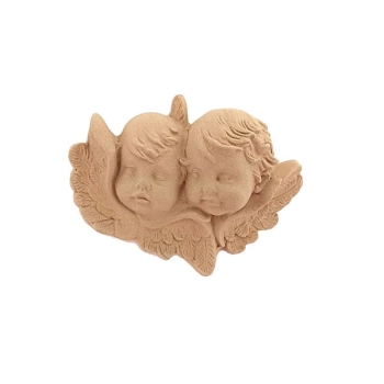 DEKOR 106x80 mm ANIOŁ Figurka Ornament Ozdobny Figurka z Pyłu Drzewnego DIY