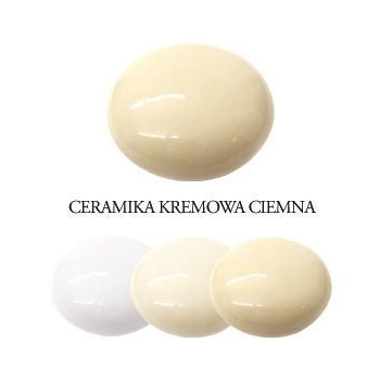 GAŁKA Meblowa Ceramiczna 40 mm BRANDO Rączka Uchwyt STARY MOSIĄDZ + KREMOWY