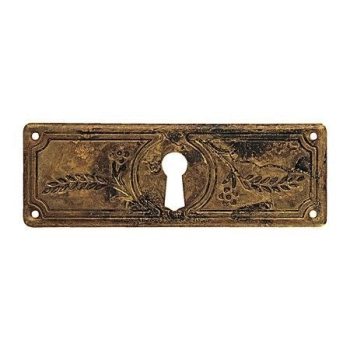 SZYLD Meblowy 97x33 Poziomy na Klucz do Zamków Meblowych MOSIĄDZ Patyna