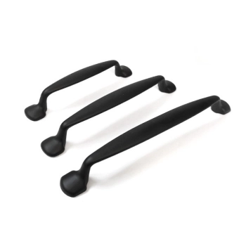 UCHWYT Meblowy 195x20 BEA Rączka Szafek Retro Vintage CZARNY MAT L-160 mm