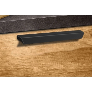 UCHWYT Meblowy 195x17 SHORE Art Deco Klasyczny CZARNY Mat L-160 mm