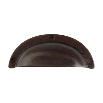 UCHWYT Meblowy MUSZELKA Duża 95x38 Rączka CIEMNY BRĄZ L-64 mm
