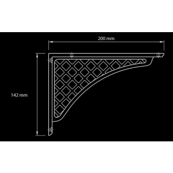 WSPORNIK Półki Uchwyt Podpórka COLONIALE 200x142 mm 50kg BIAŁY