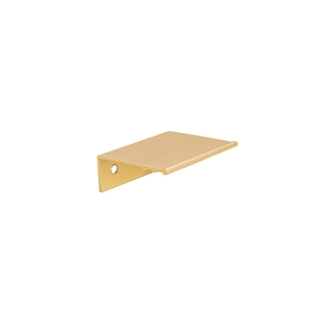 UCHWYT Meblowy Krawędziowy 50x40 mm Listwowy Mosiądz Szczotkowany L-32