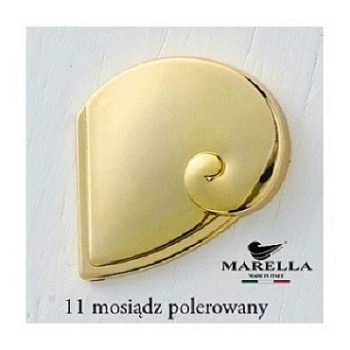 UCHWYT Meblowy 154x11 Relingowy LITTERA Designerski ZŁOTY Połysk L-128 mm
