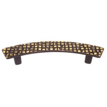 UCHWYT Meblowy 134x30 mm MOSAICO Retro ŁUK Mozajka Rączka STARE ZŁOTO L-96