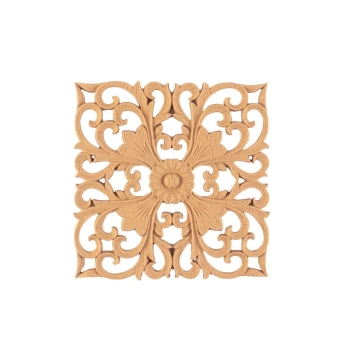DEKOR 140x140 mm Panel Ażurowy Ornament Ozdobny z Pyłu Drzewnego Rzeźba DIY