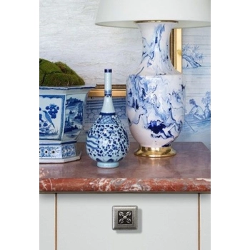 GAŁKA Meblowa 27 mm ALEXANDER Motyw Kwiat Vintage Rączka Uchwyt Stara Stal