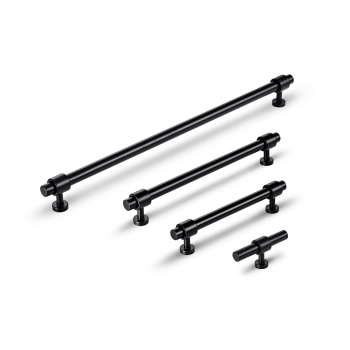 UCHWYT Meblowy REDONDO 164x35 mm Styl Industrialny Czarny Mat L-128 mm