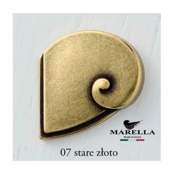 GAŁKA Meblowa 30 mm LEARCO Retro Uchwyt Vintage Rączka STARE ZŁOTO