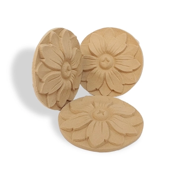 ROZETA , ORNAMENT KWIATOWY Z PYŁU DRZEWNEGO – F570197