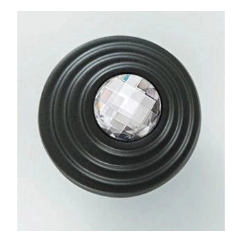 GAŁKA Meblowa 32 mm TWIST kryształ SWAROVSKI Rączka Designerska CZARNY MAT